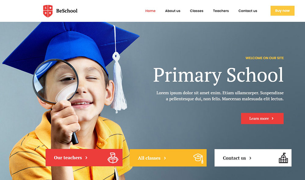 School website template